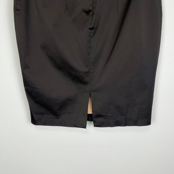 MNG by Mango Womens Black Straight Pencil Skirt Cotton Blend Career size 14 - Picture 6 of 11